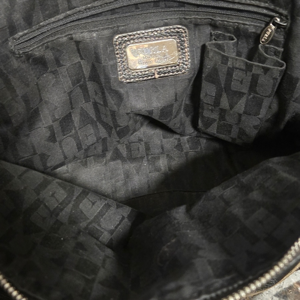 Hide Your Flask Furla Satchel Euc Furla Name Embo… - image 3